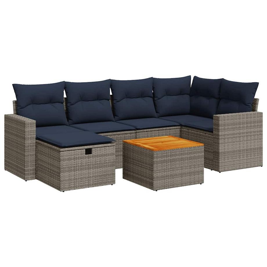 set di divani da giardino Polirattan