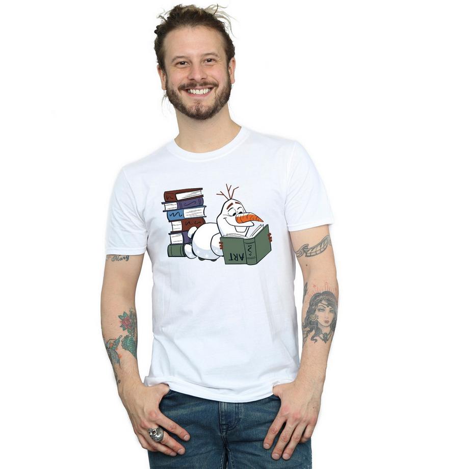 Frozen II T-Shirt Graphique Olaf Lisant un Livre  