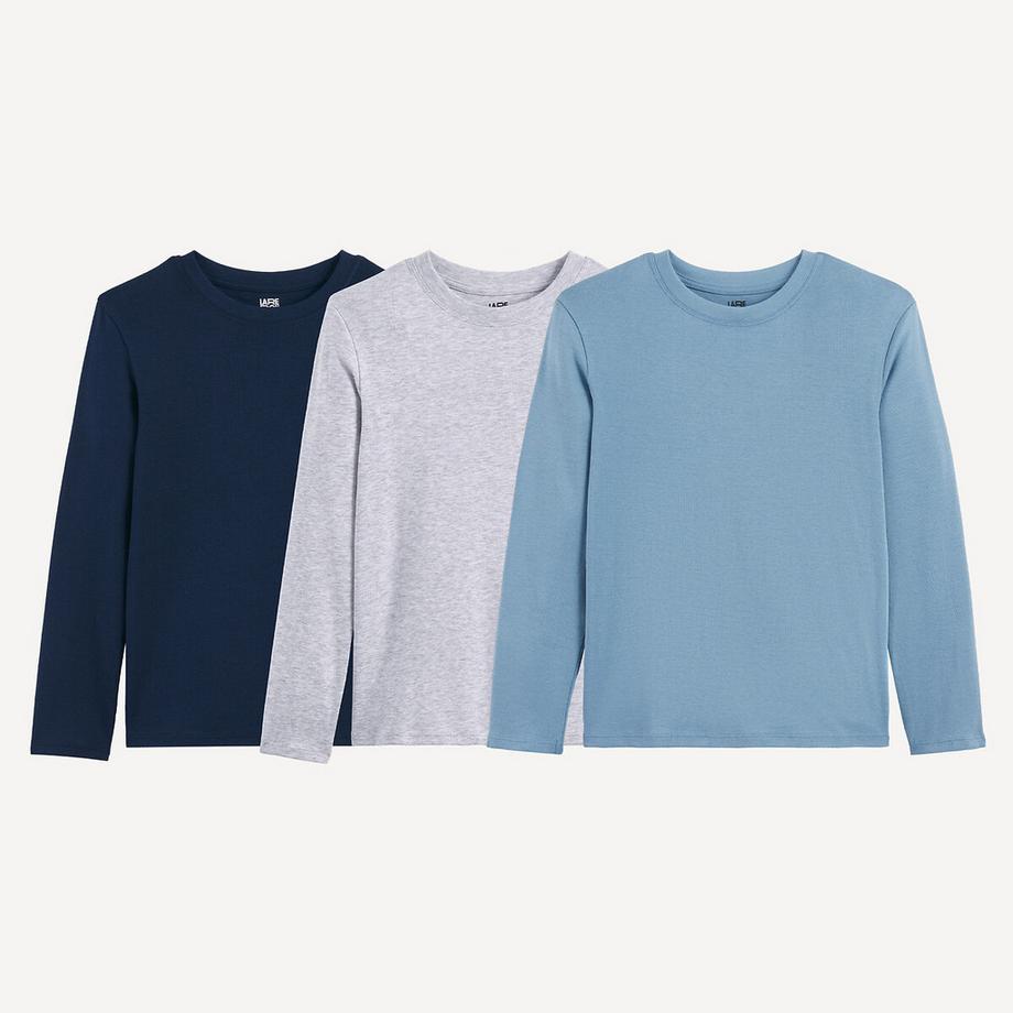 3er-Pack langärmelige Unterzieh-Shirts