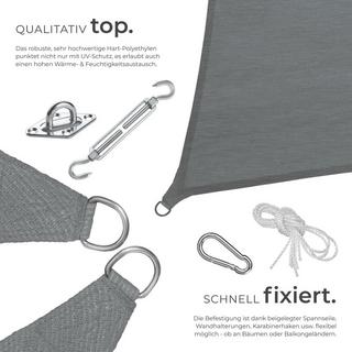 Tectake Voile d’ombrage SUNNY Différentes tailles en HDPE avec 87 % de protection UV  