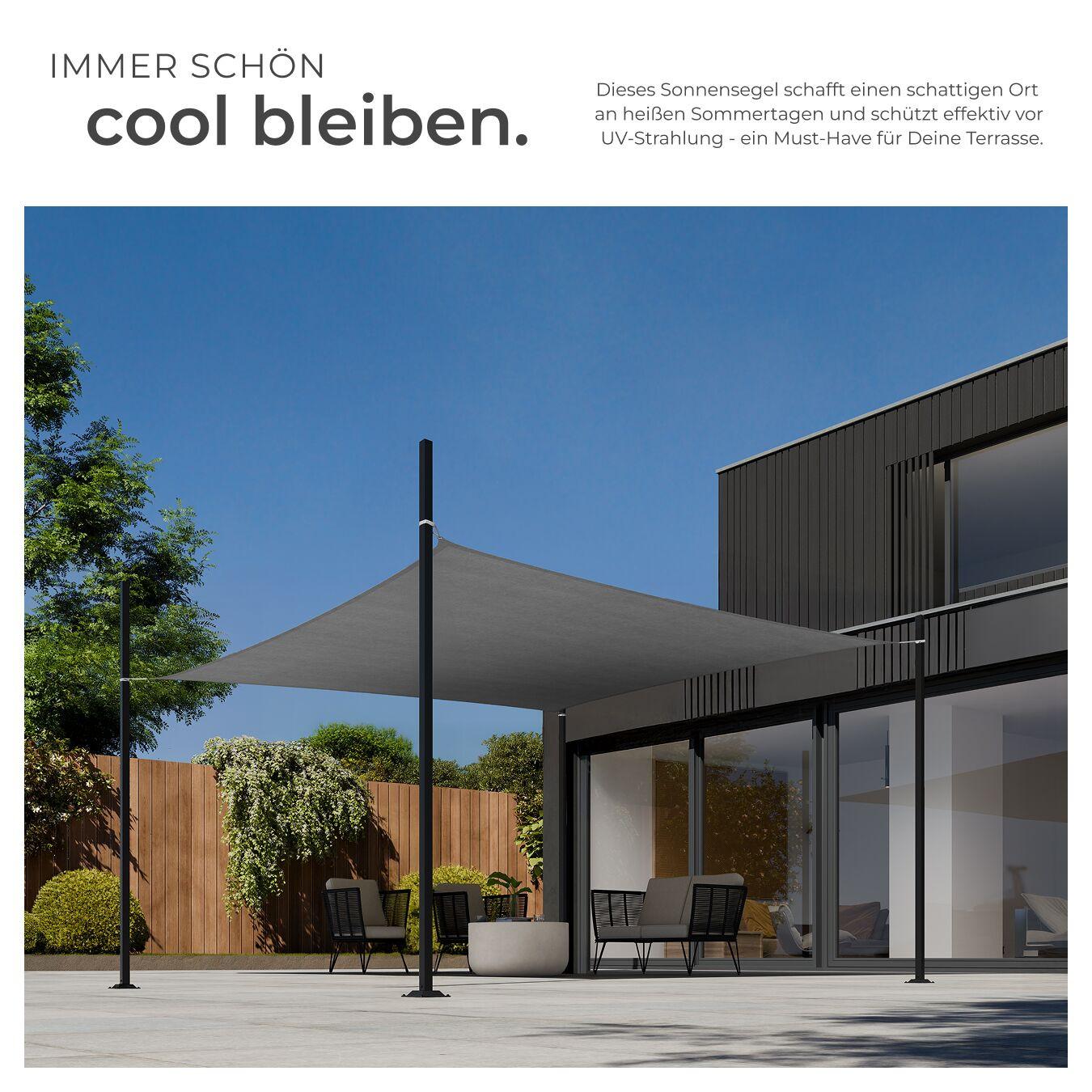 Tectake Voile d’ombrage SUNNY Différentes tailles en HDPE avec 87 % de protection UV  