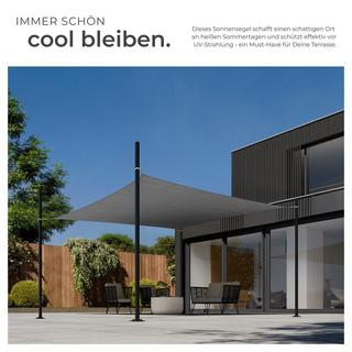 Tectake Voile d’ombrage SUNNY Différentes tailles en HDPE avec 87 % de protection UV  