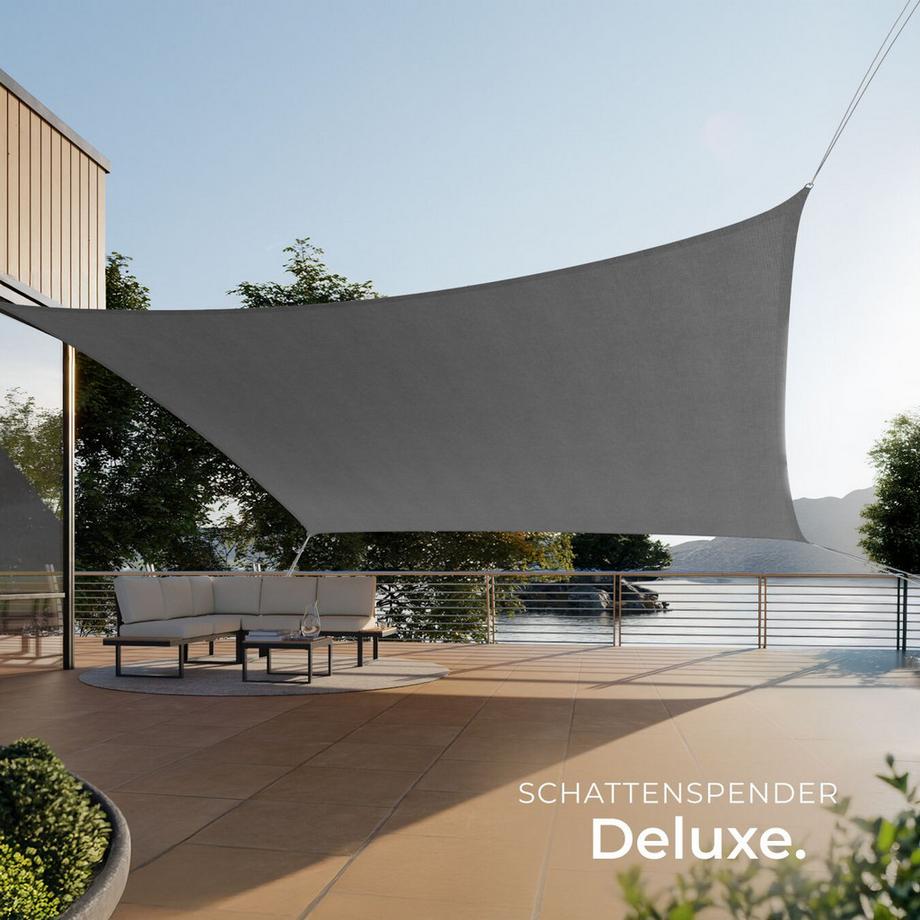 Tectake Tenda parasole Sunny diverse dimensioni, HDPE con 185 g/m² e 87% di protezione UV  