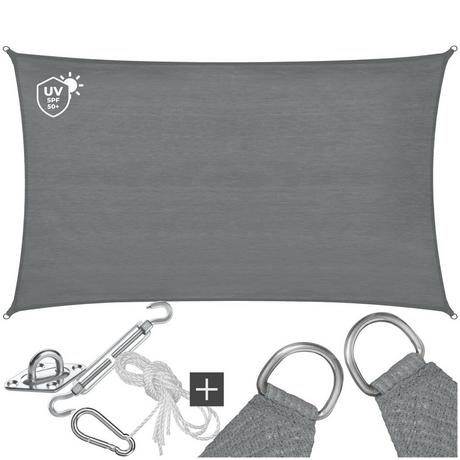 Tectake Voile d’ombrage SUNNY Différentes tailles en HDPE avec 87 % de protection UV  