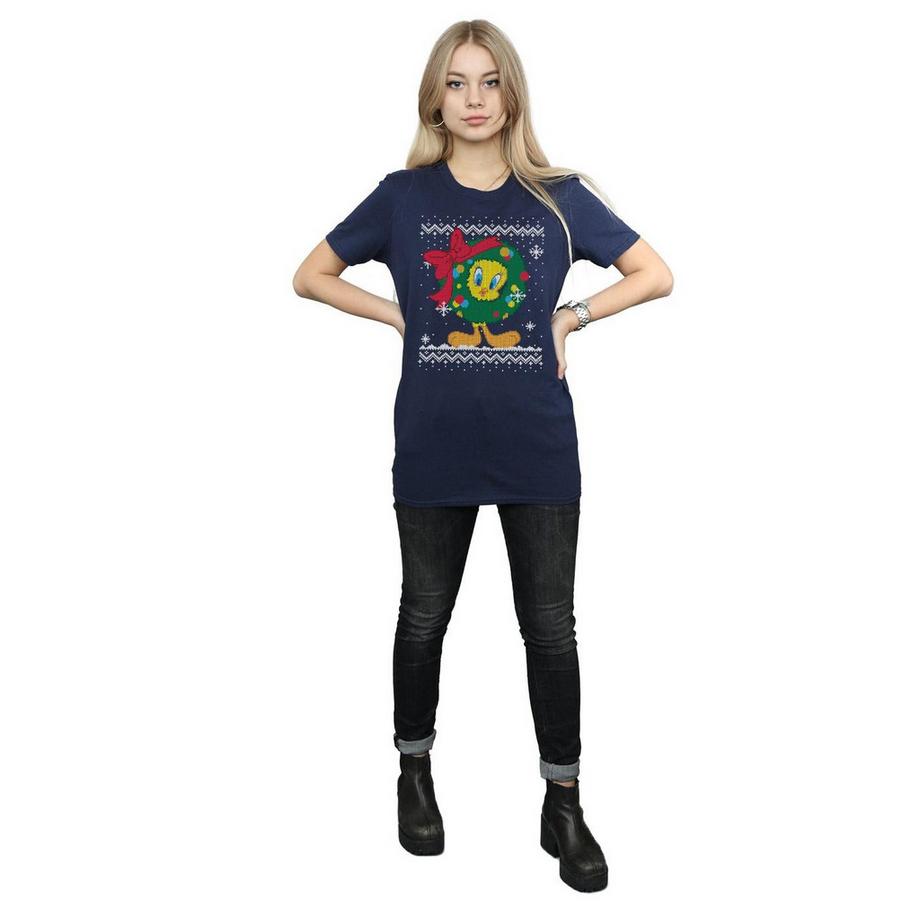 LOONEY TUNES Tweety Pie Christmas Fair Isle T-Shirt  