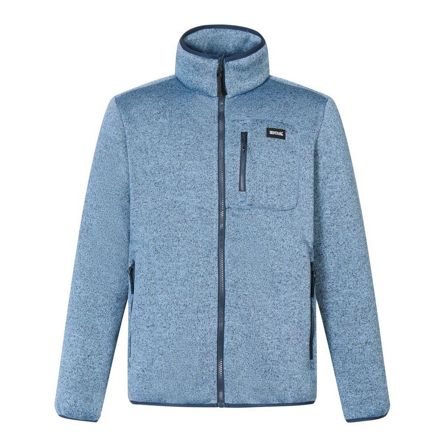 Barlee Fleecejacke, Durchgehender Reißverschluss, Meliert