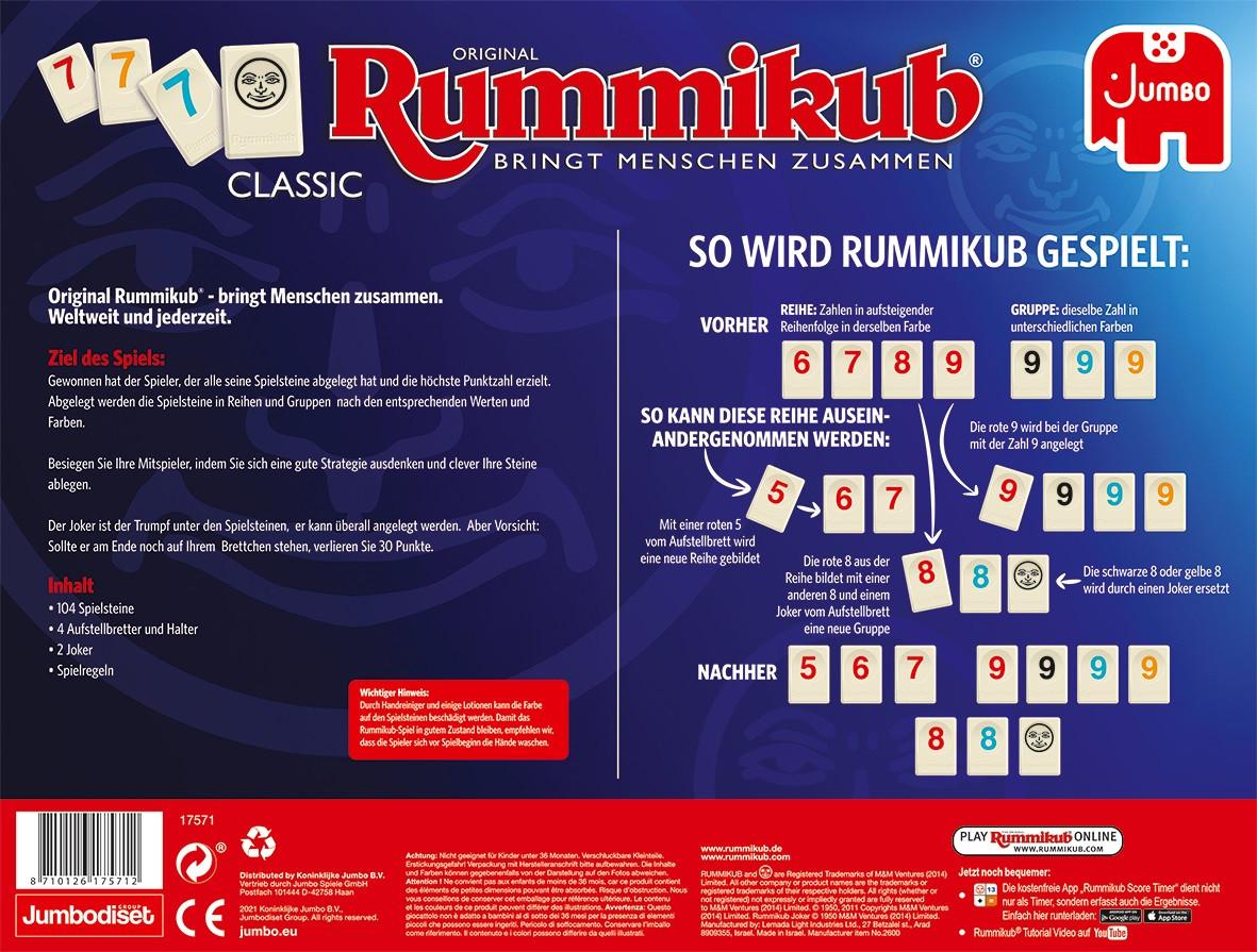 JUMBO  Spiele Original Rummikub Classic 