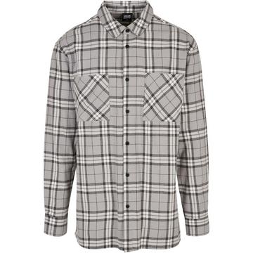 hemd long oversized grey check