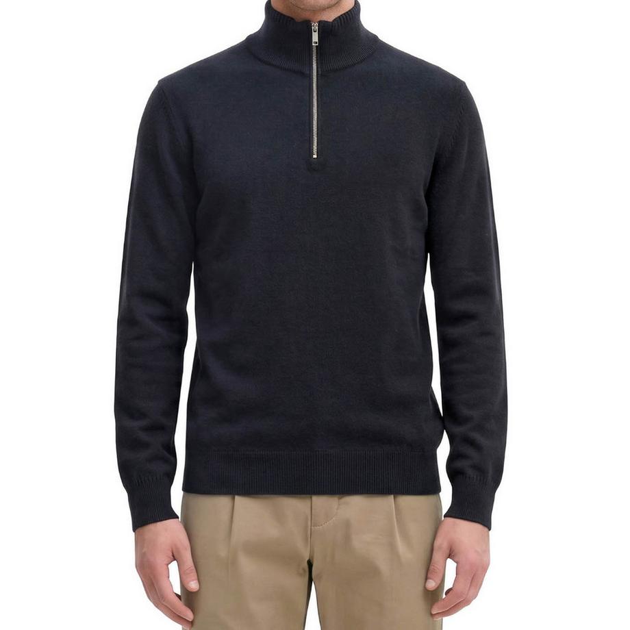 Marc O'Polo Strickpullover Langarm mit Halbreißverschluss  