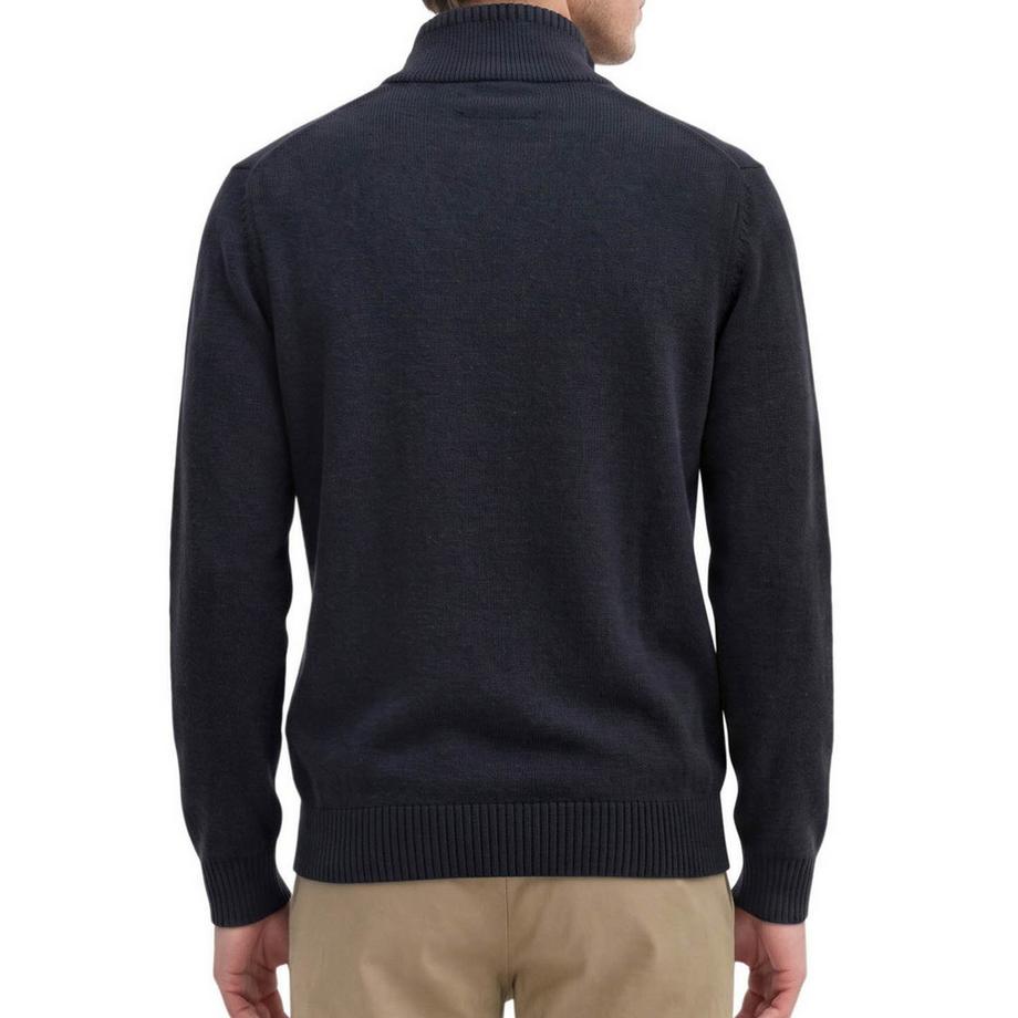 Marc O'Polo Strickpullover Langarm mit Halbreißverschluss  