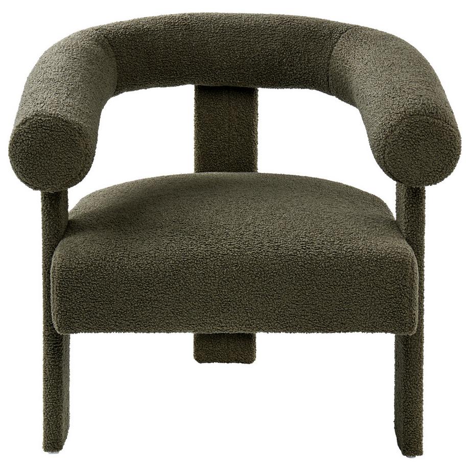 Beliani Fauteuil en Bouclé Rétro ILBRO  