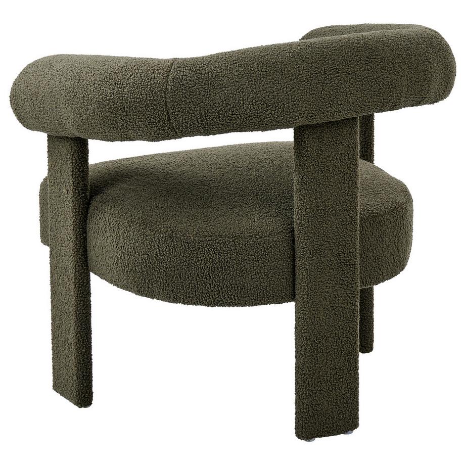Beliani Fauteuil en Bouclé Rétro ILBRO  