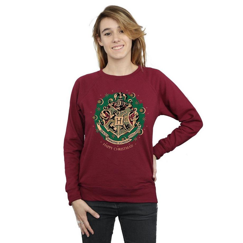 Harry Potter Hogwarts Happy Christmas Felpa Slim Fit  