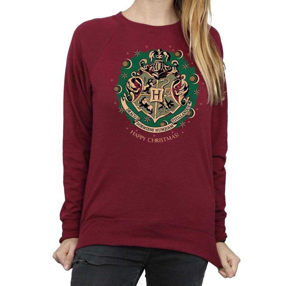 Harry Potter Hogwarts Happy Christmas Felpa Slim Fit  