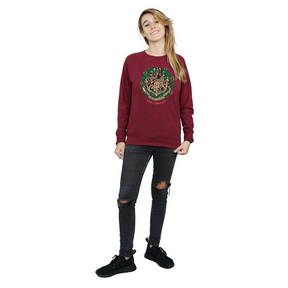 Harry Potter Hogwarts Happy Christmas Felpa Slim Fit  