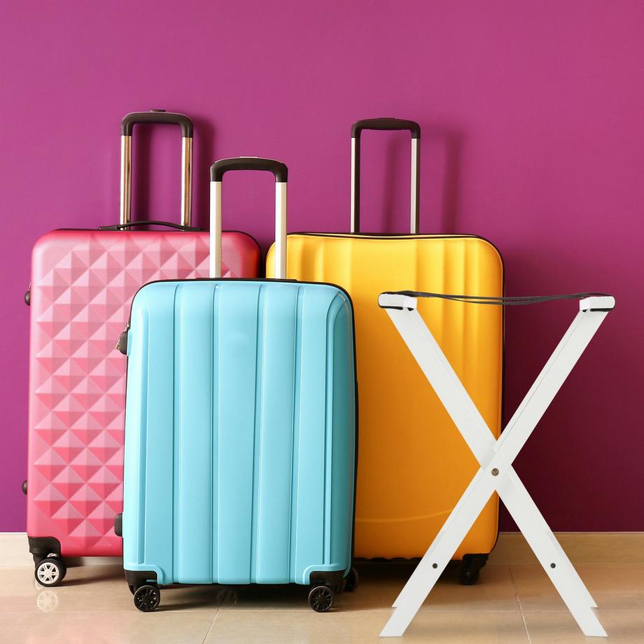 Northio  Klappbarer Kofferständer in Weiß 