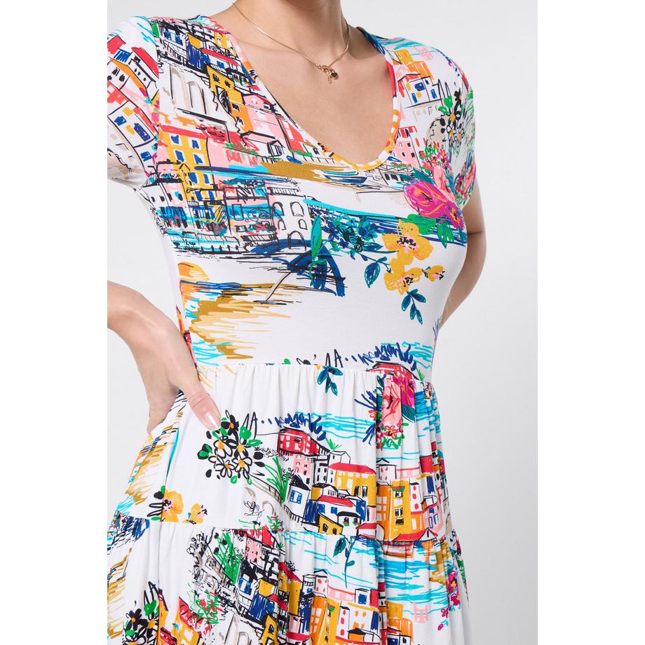 Joe Browns Jersey-Tunika mit Landschaftsprint  