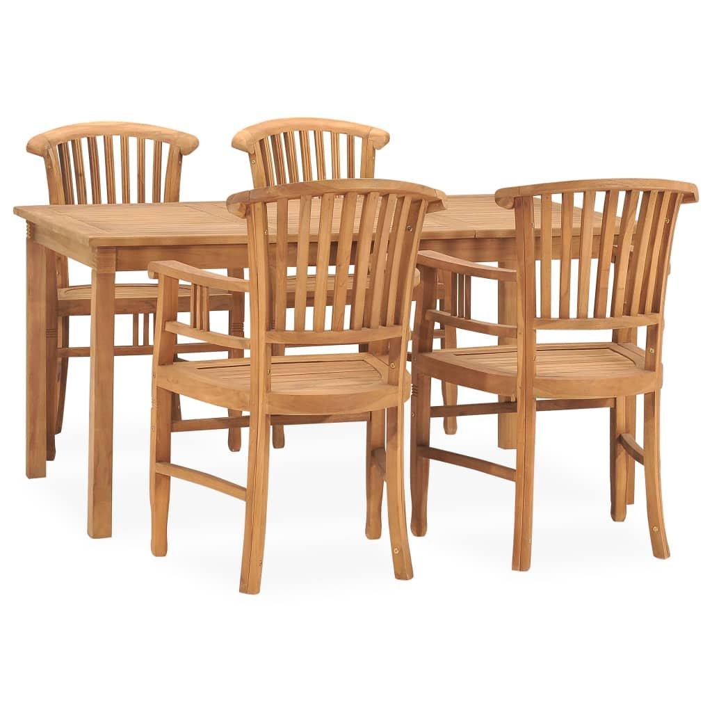 VidaXL set da pranzo da giardino Teak riciclato  