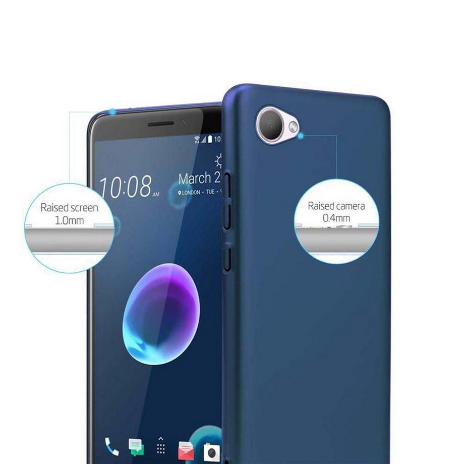 Cadorabo  Hülle für HTC Desire 12 Hard Case in Metall Optik 
