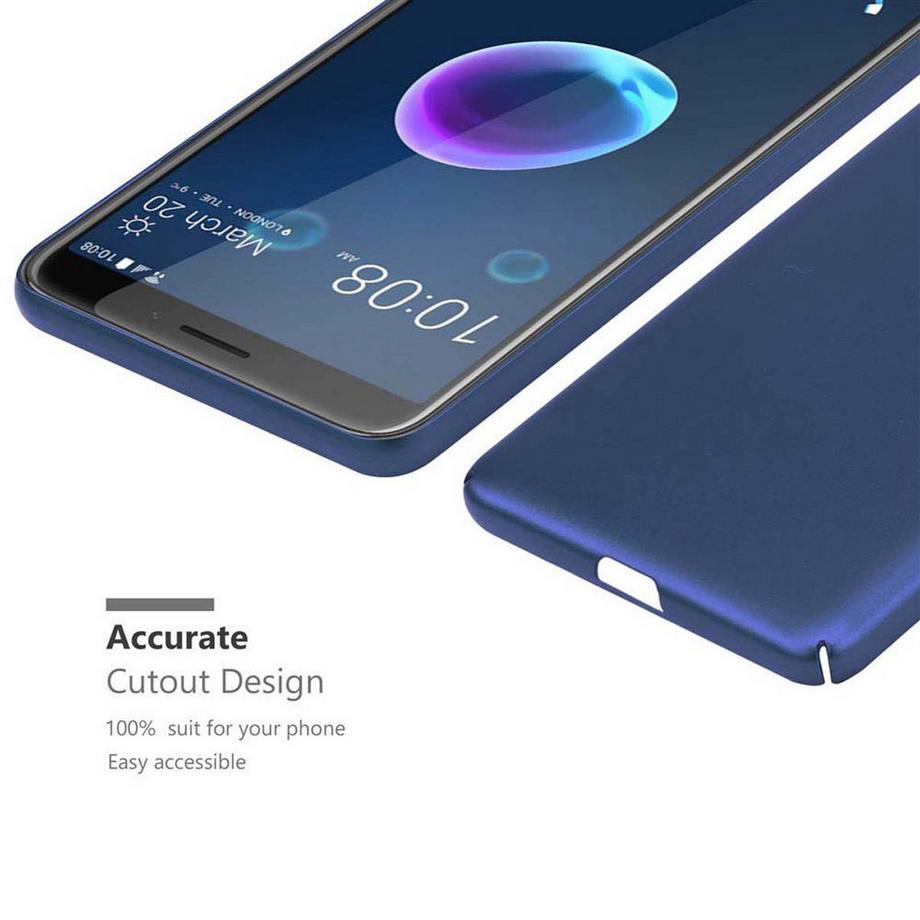 Cadorabo  Hülle für HTC Desire 12 Hard Case in Metall Optik 