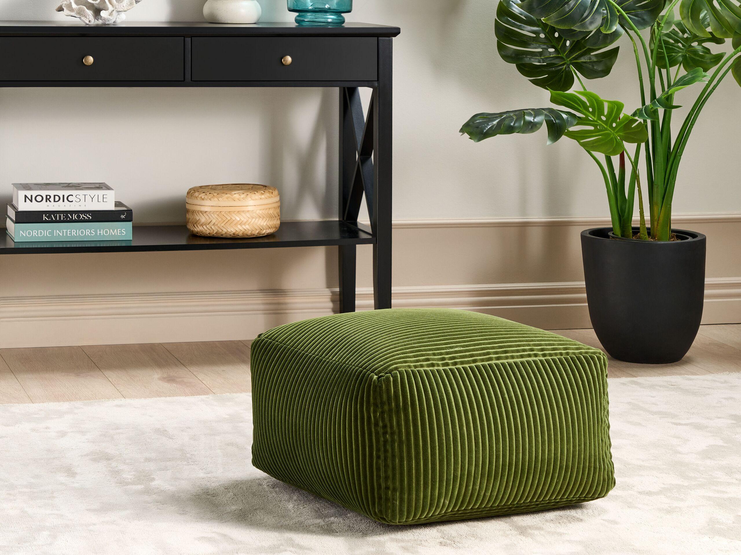 Beliani Pouf aus Cord Modern MUKKI  