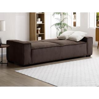 Vente-unique Sofa 3-Sitzer mit Schlaffunktion - Cord - Braun - SEKOTA  