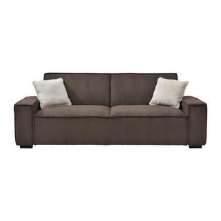 Vente-unique Sofa 3-Sitzer mit Schlaffunktion - Cord - Braun - SEKOTA  