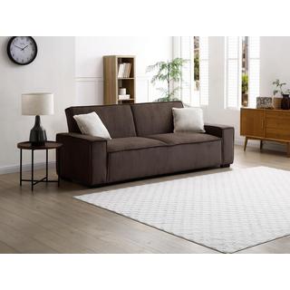 Vente-unique Sofa 3-Sitzer mit Schlaffunktion - Cord - Braun - SEKOTA  