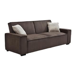 Vente-unique Sofa 3-Sitzer mit Schlaffunktion - Cord - Braun - SEKOTA  