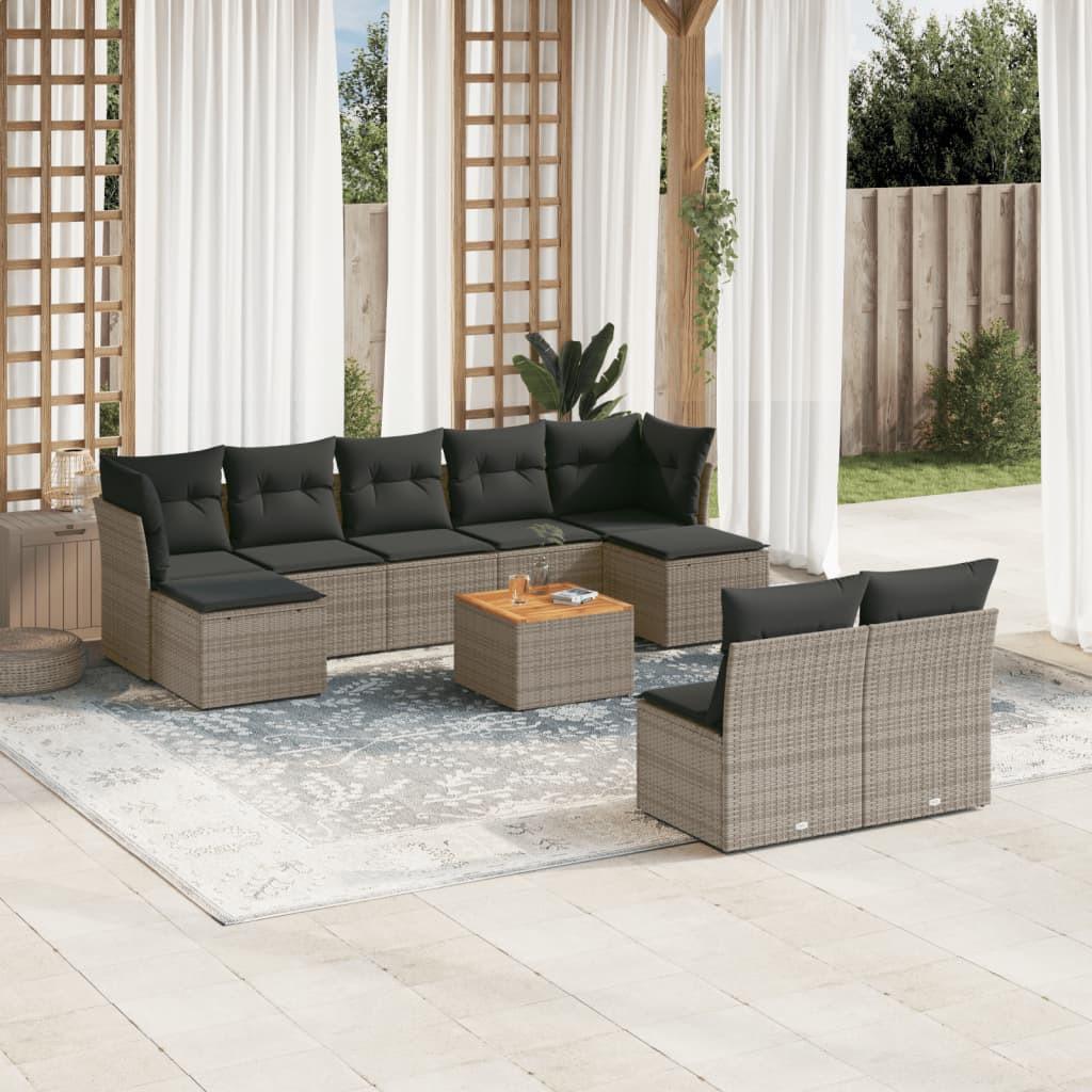 VidaXL set divano da giardino Polirattan  