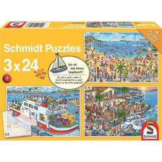 Schmidt  Puzzle Wo ist das kleine Segelboot? (3x24) 