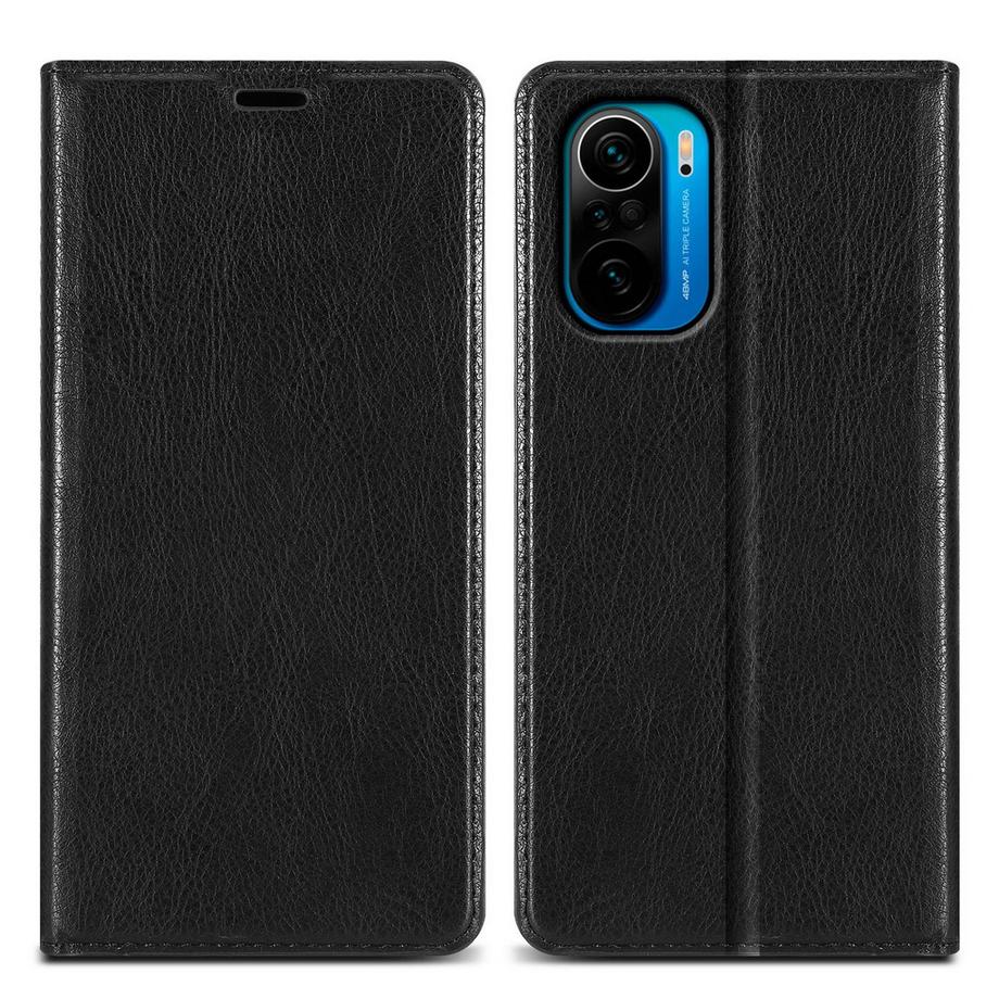 Cadorabo  Hülle für Xiaomi Mi 11i  POCO F3 in NACHT SCHWARZ - Schutzhülle mit Magnetverschluss, Standfunktion und Kartenfach 