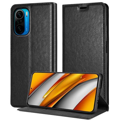 Cadorabo  Housse pour Xiaomi Mi 11i / POCO F3 en NOIR NUIT - Coque de protection avec fermeture magnétique, fonction de support et compartiment pour carte 