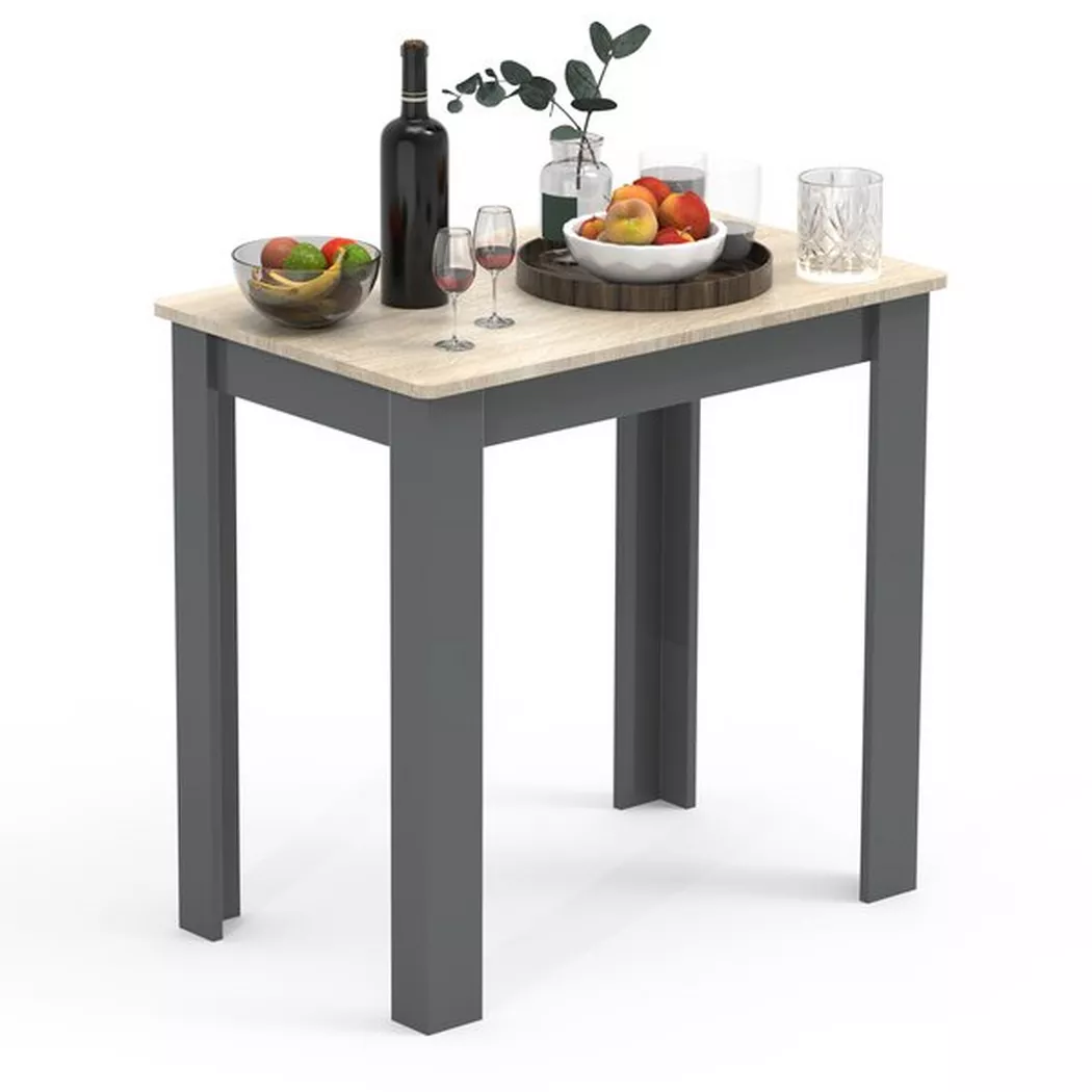 Ebuy24 - Essentielles Esal h. 76 x l. 80 x p. 50 cm Anthrazit / Honig-Eiche