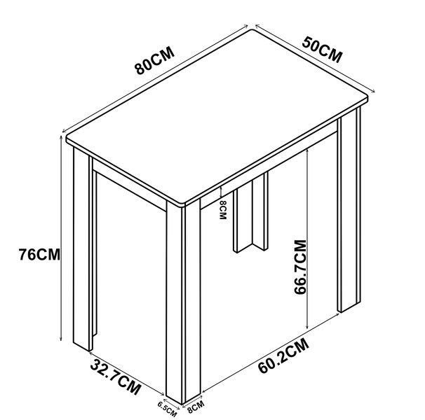 VCM Holz Esstisch Küchentisch Tisch Esal 80 x 50 cm  