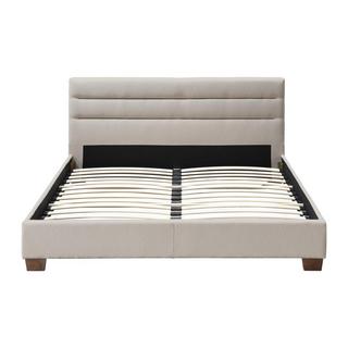Vente-unique Letto 160 x 200 cm Tessuto Beige + Materasso  - FAUSTIN  