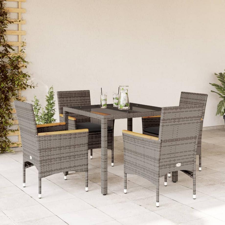 VidaXL set da pranzo da giardino Polirattan  