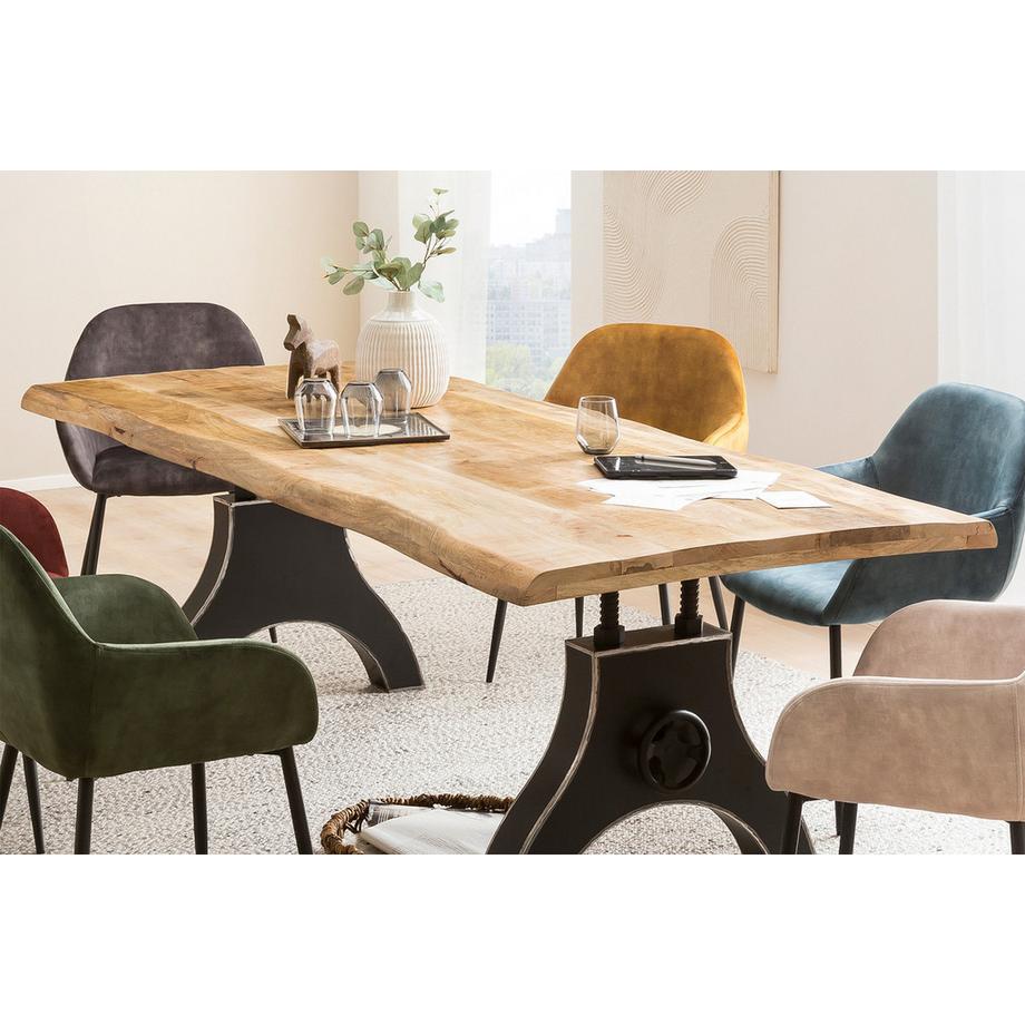 mutoni Table de salle à manger Kindare Mango naturel 160x90  