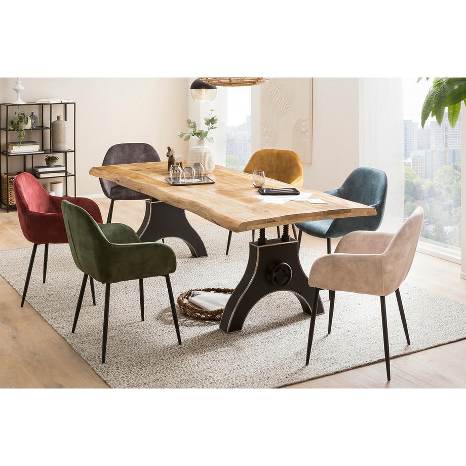 mutoni Table de salle à manger Kindare Mango naturel 160x90  