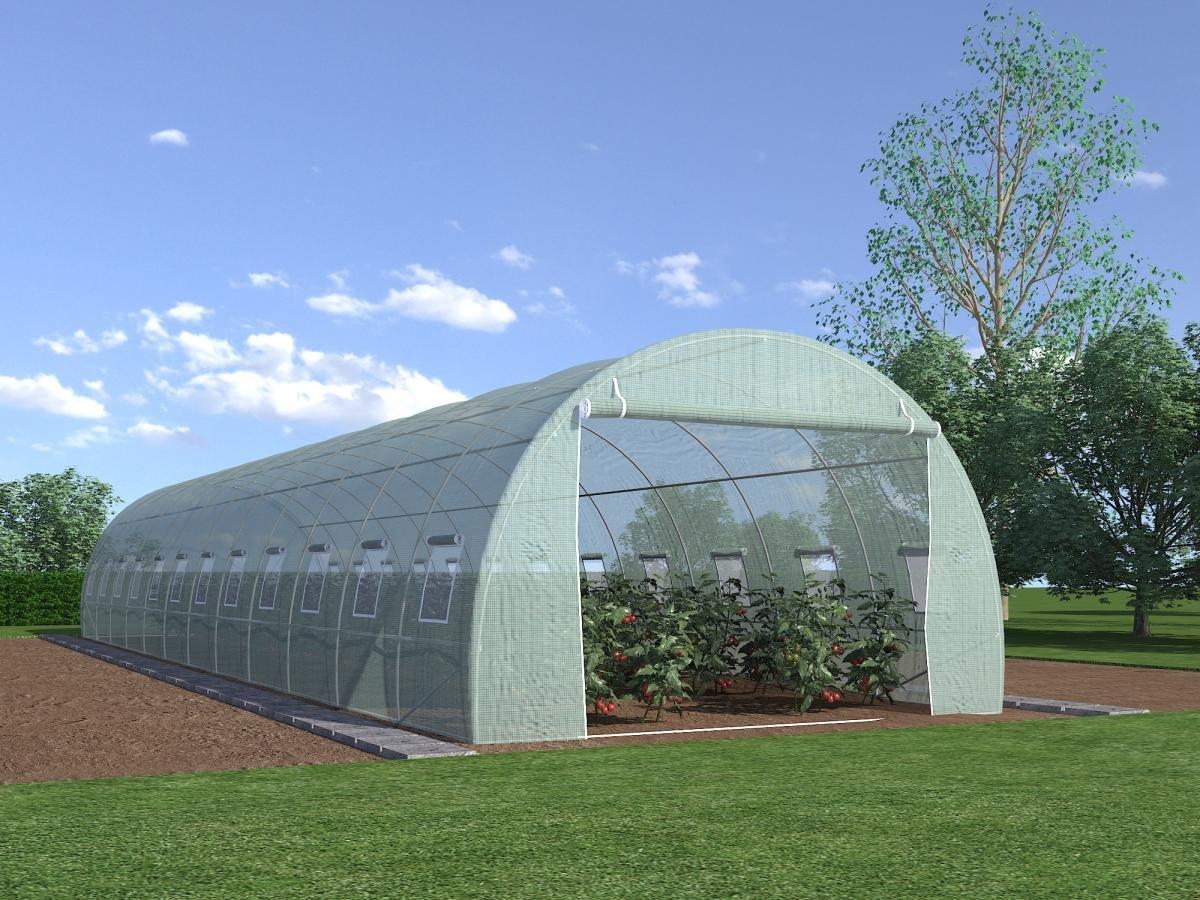 Vente-unique Ersatzabdeckung für Foliengewächshaus 18m² - 600 x 300 x 200 cm - IPOMEA  