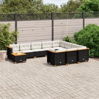 VidaXL Ensemble de canapés de jardin rotin synthétique  