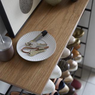 Yamazaki Scarpiera con 5 livelli legno e metallo nero Tower - L66 cm  