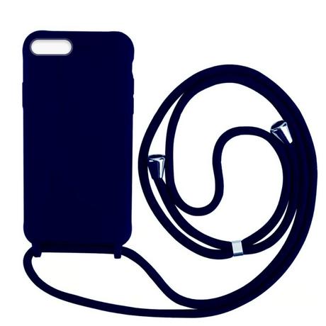 mobileup  Silikon Case mit Kordel iPhone 7 Plus  8 Plus - Dark Blue 