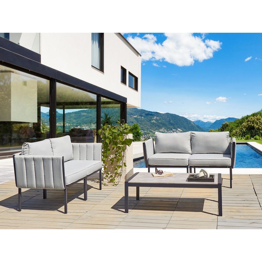 Beliani Garten Lounge aus Stahl Modern SKALA  
