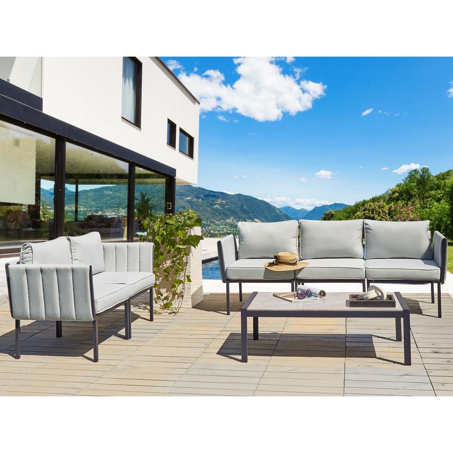 Beliani Garten Lounge aus Stahl Modern SKALA  