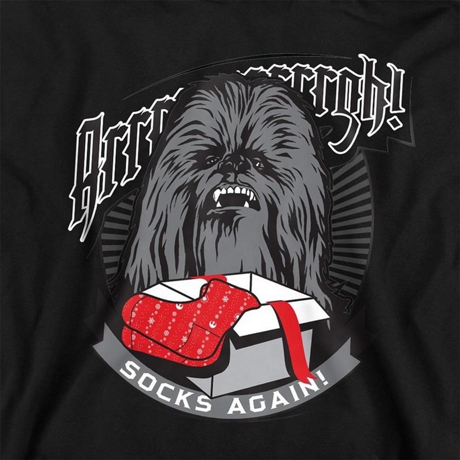 STAR WARS  Arrrrgh! Socks Again! Felpa Con Cappuccio Natale Chewbacca 