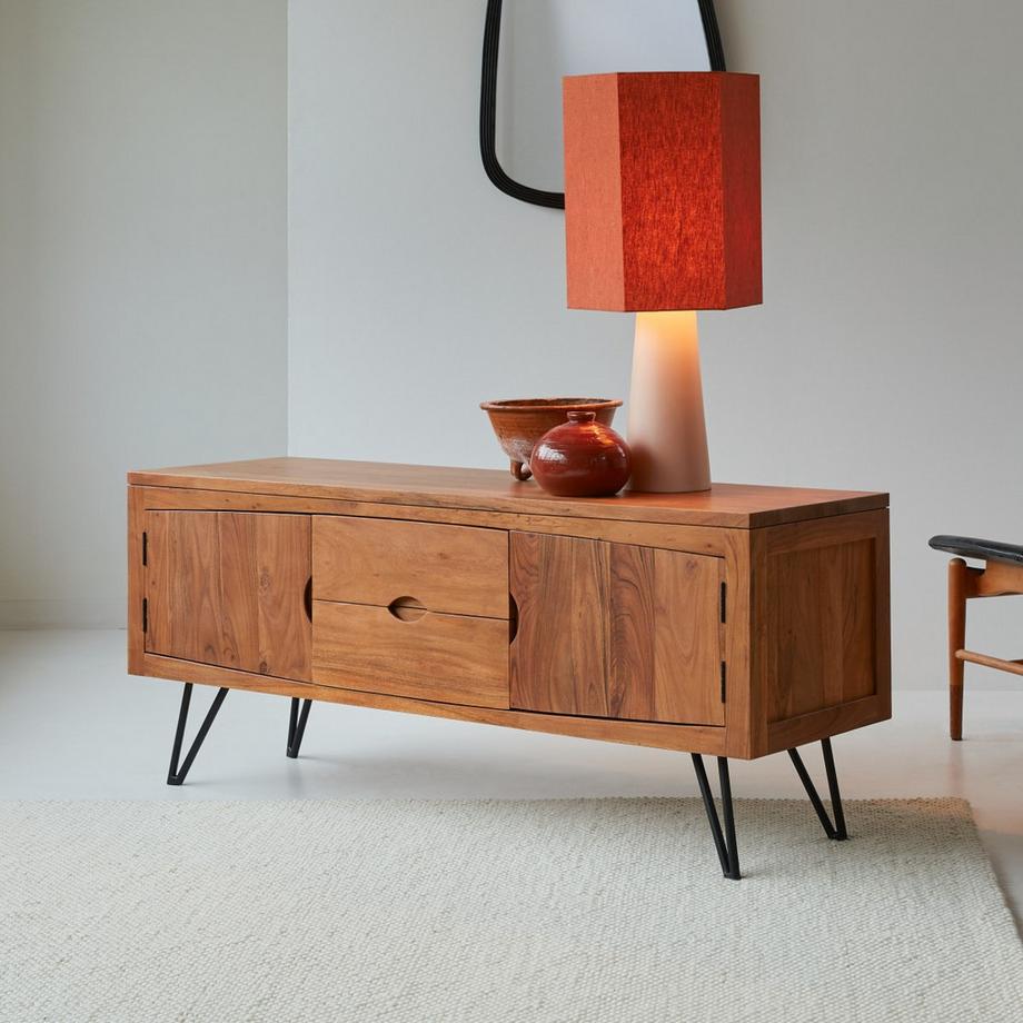 Tikamoon TV-Schrank aus massivem Akazienholz 150 cm Bonnie  