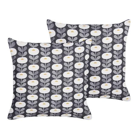 Beliani Lot de 2 coussins en Polyester Moderne VALSORDA  