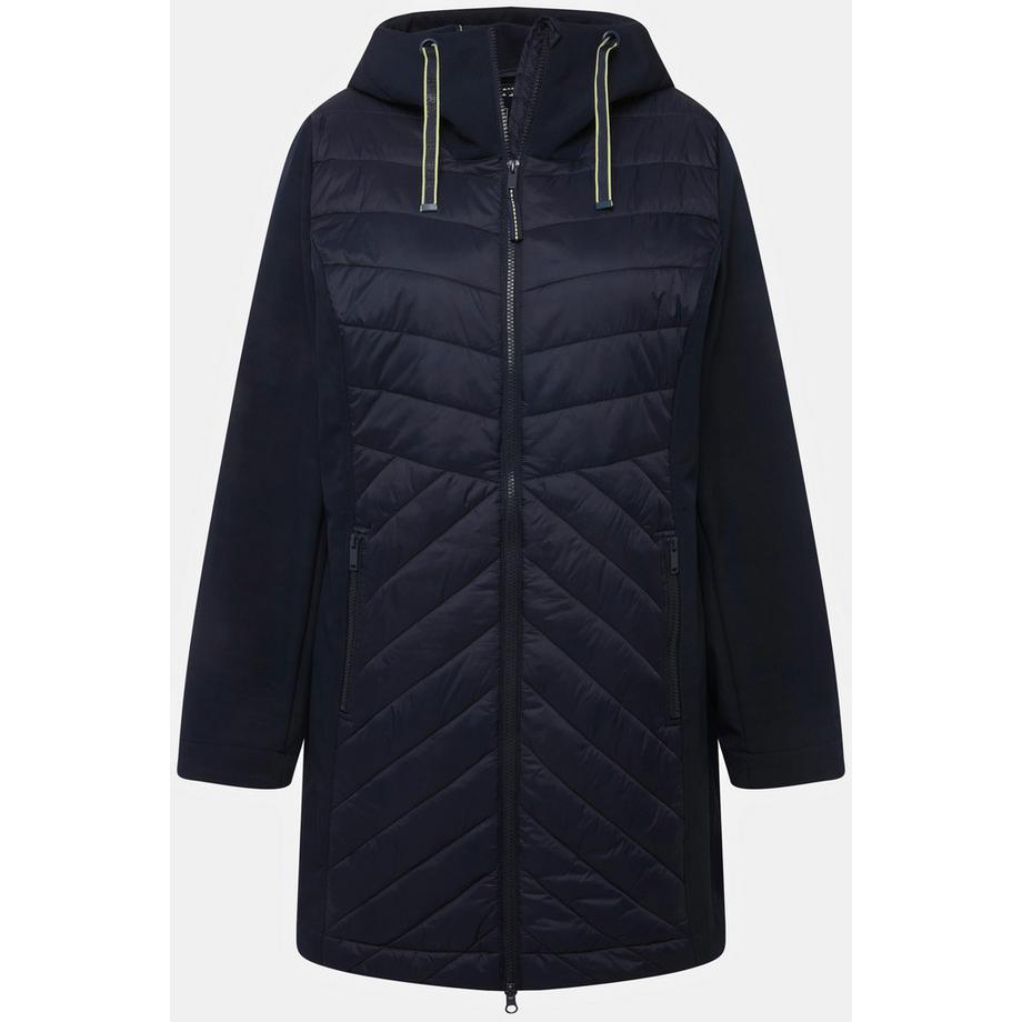 Ulla Popken HYPRAR Giacca Softshell Idrorepellente con Cappuccio  