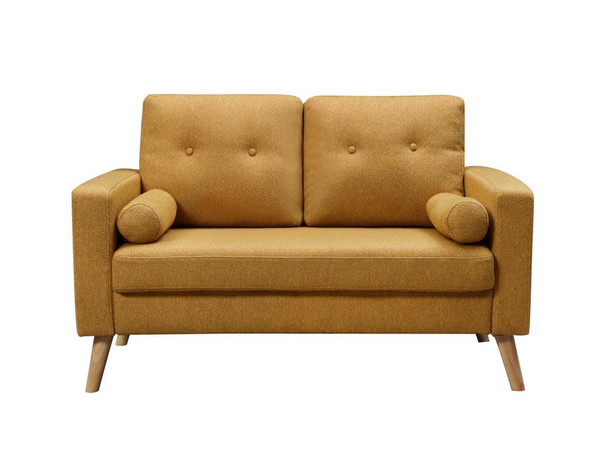 Vente-unique 2SitzerSofa TATUM Stoff mit WolleOptik  